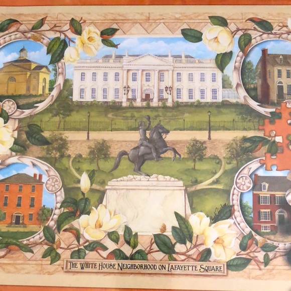 The White House Neighborhood on Lafayette Square jigsaw puzzle 500 pc 26”x19” - Picture 2 of 7